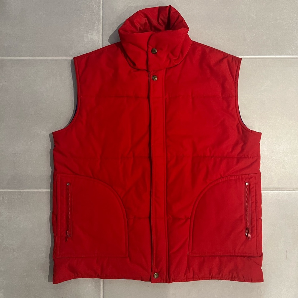 Men's Red Puffer Vest